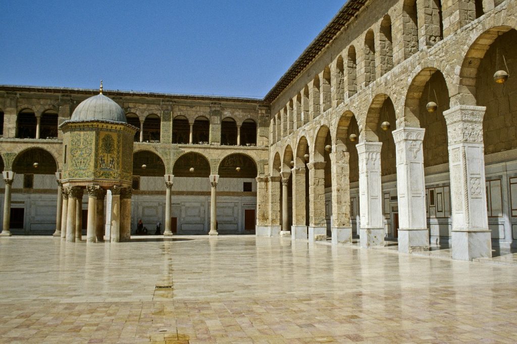 damascus, syria, umayyad, mosque, omajjaden mosque, east middle, arabic, islam, vintage, scan, slide, historical, architecture, travel, city, tourism, bow, stone, damascus, damascus, damascus, damascus, damascus, syria, syria, syria, syria